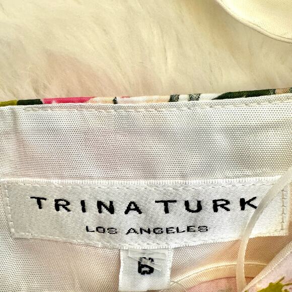 Trina Turk Floral Print Halter Crop Top 6 NWT - Picture 5 of 9
